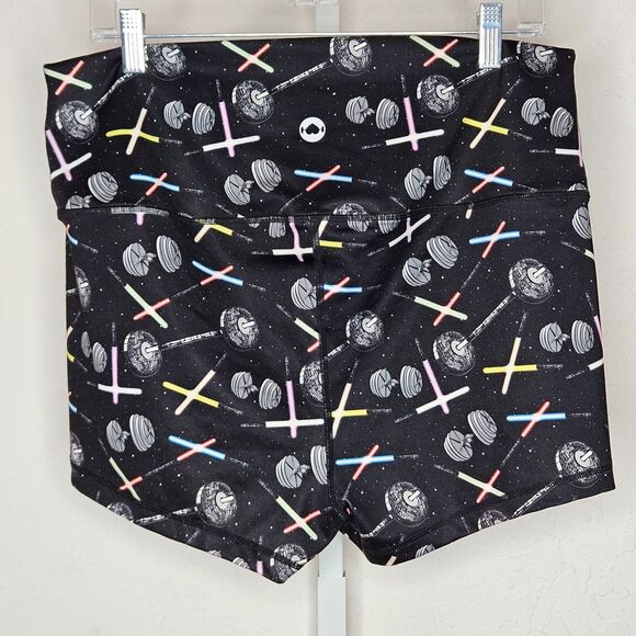 WODBOTTOM Star‎ Wars Black Lightsaber Print Women's Print Booty Shorts Size XXXL - Picture 4 of 5